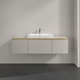 Тумба під раковину Villeroy & Boch Legato 140х38 см ДСП ніжно-сірий B68400VK