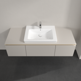 Тумба під раковину Villeroy & Boch Legato 140х38 см ДСП ніжно-сірий B68400VK