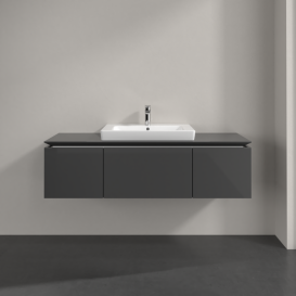 Тумба под раковину Villeroy & Boch Legato 140х38 см МДФ/ДСП глянцевый серый B68400FP