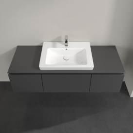 Тумба под раковину Villeroy & Boch Legato 140х38 см МДФ/ДСП глянцевый серый B68400FP