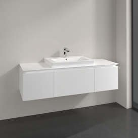 Тумба під раковину Villeroy & Boch Legato 140х38 см ДСП білий матовий B68400MS