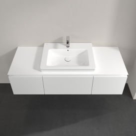 Тумба під раковину Villeroy & Boch Legato 140х38 см ДСП білий матовий B68400MS