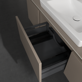 Тумба під раковину Villeroy & Boch Legato 140х38 см ДСП сірий трюфель B68400VG