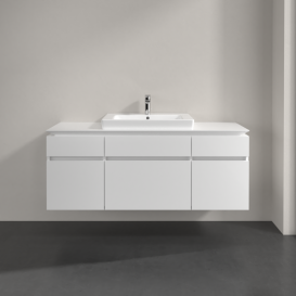 Тумба под раковину Villeroy & Boch Legato 140х55 см МДФ/ДСП белый глянцевый B68500DH