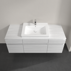 Тумба під раковину Villeroy & Boch Legato 140х55 см ДСП біле дерево B68500E8
