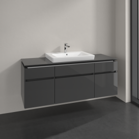 Тумба під раковину Villeroy & Boch Legato 140х55 см МДФ/ДСП глянсовий сірий B68500FP