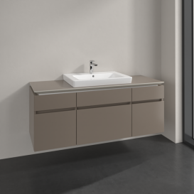 Тумба под раковину Villeroy & Boch Legato 140х55 см ДСП трюфель серый B68500VG
