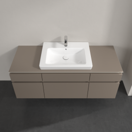 Тумба під раковину Villeroy & Boch Legato 140х55 см ДСП сірий трюфель B68500VG