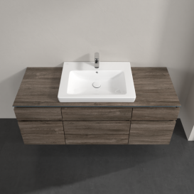 Тумба під раковину Villeroy & Boch Legato 140х55 см ДСП кам'яний дуб B68500RK
