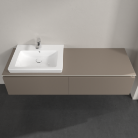 Тумба під раковину Villeroy & Boch Legato 160х38 см ДСП сірий трюфель B68800VG