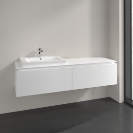 Тумба під раковину Villeroy & Boch Legato 160х38 см ДСП білий матовий B68800MS