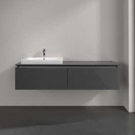 Тумба під раковину Villeroy & Boch Legato 160х38 см МДФ/ДСП глянсовий сірий B68800FP