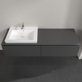 Тумба під раковину Villeroy & Boch Legato 160х38 см МДФ/ДСП глянсовий сірий B68800FP