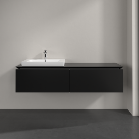 Тумба под раковину Villeroy & Boch Legato 160х38 см МДФ/ДСП черный матовый лак B68800PD