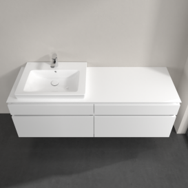 Тумба под раковину Villeroy & Boch Legato 160х55 см МДФ/ДСП белый глянцевый B68900DH