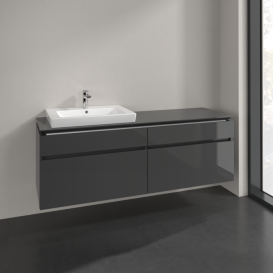 Тумба під раковину Villeroy & Boch Legato 160х55 см МДФ/ДСП глянсовий сірий B68900FP