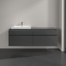 Тумба під раковину Villeroy & Boch Legato 160х55 см МДФ/ДСП глянсовий сірий B68900FP