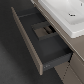 Тумба под раковину Villeroy & Boch Legato 160х55 см ДСП трюфель серый B68900VG