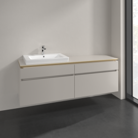 Тумба под раковину Villeroy & Boch Legato 160х55 см ДСП нежно-серый B68900VK