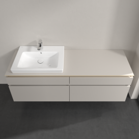 Тумба под раковину Villeroy & Boch Legato 160х55 см ДСП нежно-серый B68900VK