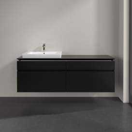 Тумба під раковину Villeroy&Boch Legato 160х55 см МДФ/ДСП чорний матовий лак B68900PD