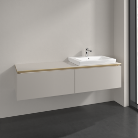 Тумба під раковину Villeroy & Boch Legato 160х38 см ДСП ніжно-сірий B69000VK