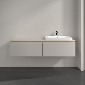 Тумба під раковину Villeroy & Boch Legato 160х38 см ДСП ніжно-сірий B69000VK