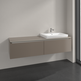 Тумба під раковину Villeroy & Boch Legato 160х38 см ДСП сірий трюфель B69000VG