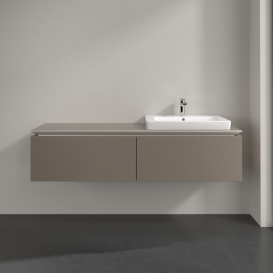 Тумба під раковину Villeroy & Boch Legato 160х38 см ДСП сірий трюфель B69000VG