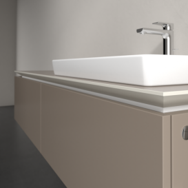 Тумба під раковину Villeroy & Boch Legato 160х38 см ДСП сірий трюфель B69000VG