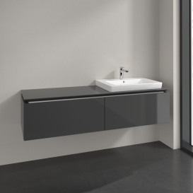 Тумба під раковину Villeroy & Boch Legato 160х38 см МДФ/ДСП глянсовий сірий B69000FP