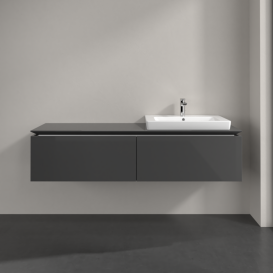 Тумба під раковину Villeroy & Boch Legato 160х38 см МДФ/ДСП глянсовий сірий B69000FP