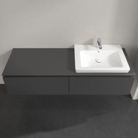 Тумба під раковину Villeroy & Boch Legato 160х38 см МДФ/ДСП глянсовий сірий B69000FP