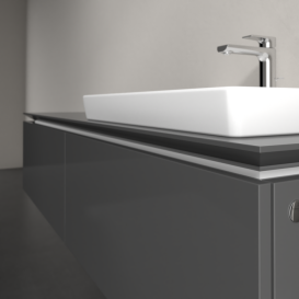 Тумба під раковину Villeroy & Boch Legato 160х38 см МДФ/ДСП глянсовий сірий B69000FP