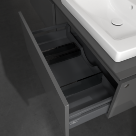 Тумба під раковину Villeroy & Boch Legato 160х38 см МДФ/ДСП глянсовий сірий B69000FP