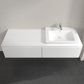 Тумба под раковину Villeroy & Boch Legato 160х38 см МДФ/ДСП белый глянцевый B69000DH