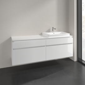 Тумба під раковину Villeroy & Boch Legato 160х55 см МДФ/ДСП білий глянсовий B69100DH