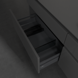 Тумба під раковину Villeroy & Boch Legato 160х55 см МДФ/ДСП глянсовий сірий B69100FP