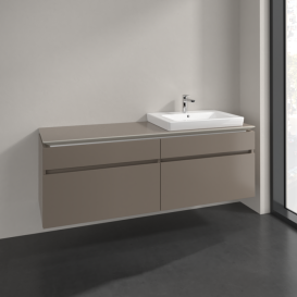 Тумба под раковину Villeroy & Boch Legato 160х55 см ДСП трюфель серый B69100VG
