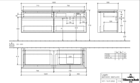 Тумба під раковину Villeroy & Boch Legato 160х55 см ДСП дуб аризона B69100VH