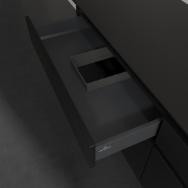 Тумба под раковину Villeroy & Boch Legato 160х55 см МДФ/ДСП черный матовый лак B69100PD