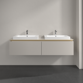 Тумба під раковину Villeroy & Boch Legato 160х38 см ДСП ніжно-сірий B69200VK