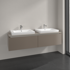 Тумба под раковину Villeroy & Boch Legato 160х38 см ДСП трюфель серый B69200VG