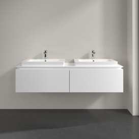 Тумба під раковину Villeroy & Boch Legato 160х38 см ДСП білий матовий B69200MS