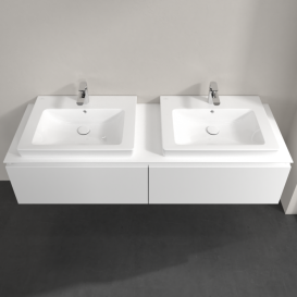 Тумба під раковину Villeroy & Boch Legato 160х38 см ДСП білий матовий B69200MS
