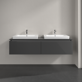 Тумба під раковину Villeroy & Boch Legato 160х38 см МДФ/ДСП глянсовий сірий B69200FP