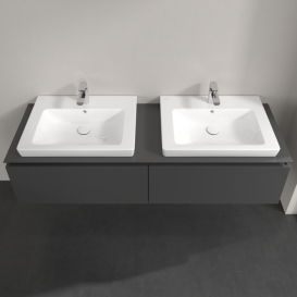 Тумба під раковину Villeroy & Boch Legato 160х38 см МДФ/ДСП глянсовий сірий B69200FP