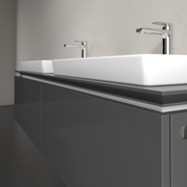 Тумба під раковину Villeroy & Boch Legato 160х38 см МДФ/ДСП глянсовий сірий B69200FP