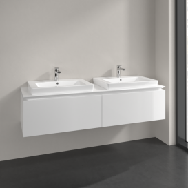 Тумба під раковину Villeroy & Boch Legato 160х38 см МДФ/ДСП білий глянсовий B69200DH