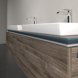 Тумба під раковину Villeroy & Boch Legato 160х38 см ДСП кам'яний дуб B69200RK